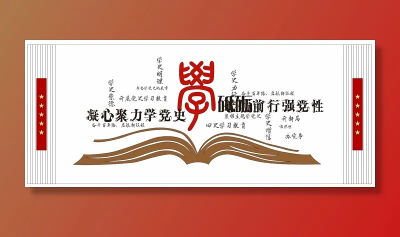 党建党史文化墙源文件CDR平面效果图cdr矢量模版下载