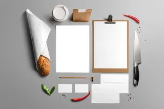 创造饭馆菜单样机