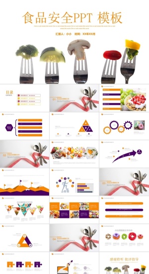 食品安全健康PPT模板ppt模版预览图