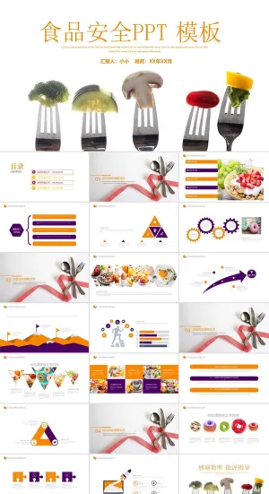 食品安全健康PPT模板ppt模版预览图