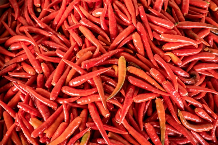 红色新鲜的辣椒