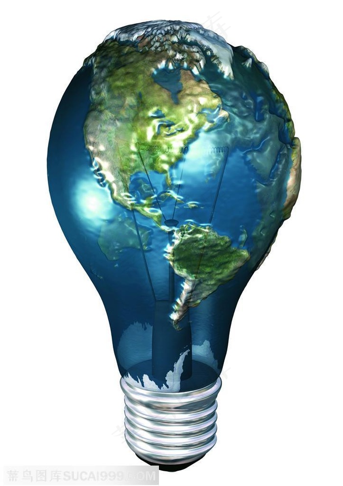 宽屏合成地球 灯泡