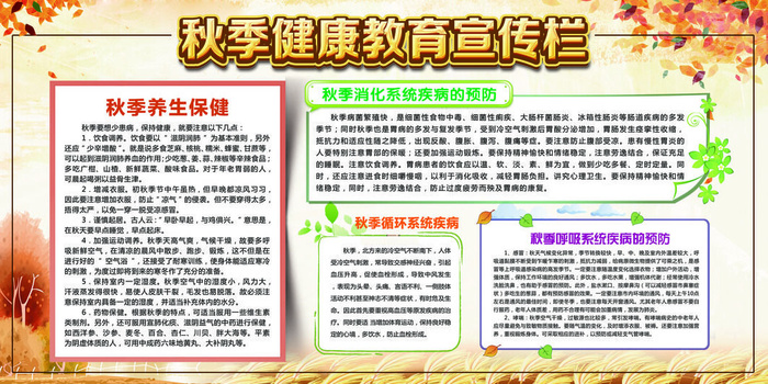 秋季健康教育展板
