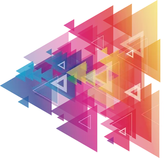 色块三角形红色蓝色科技kv主视觉