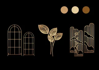 金色婚礼常用铁艺道具