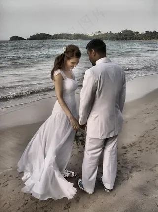 欧美海边婚纱摄影图片