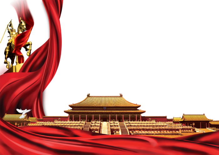 *建军节建党国庆节党建元素图片 卡通手绘PNG透明免扣PS素材