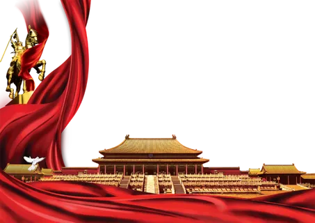 *建军节建党国庆节党建元素图片 卡通手绘PNG透明免扣PS素材