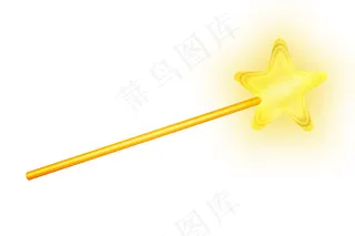 黄色魔法棒卡通素材