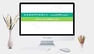 白色营销简洁PPT模板预览图