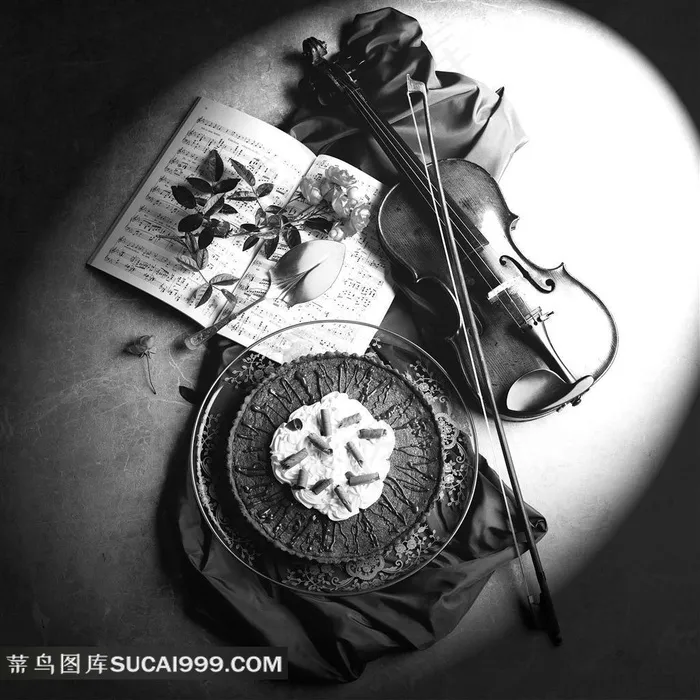 创意无框画小提琴素材