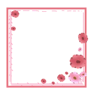 粉色卡通创意思边框