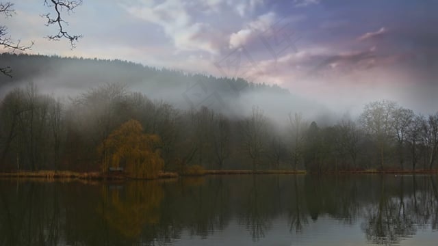 自然, 湖, 池塘, 多雾路段, 天空, 灰蒙蒙, 舱