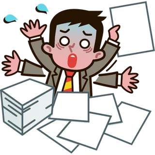 上班族男人加班