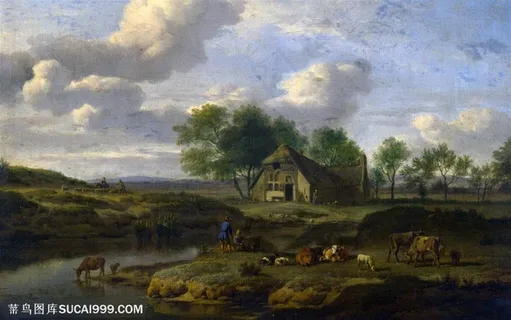 田园风光写实油画风景 田园风光写实油画风景