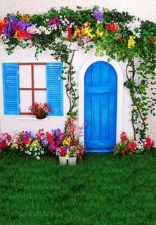 高清背景大图室个的门窗与花