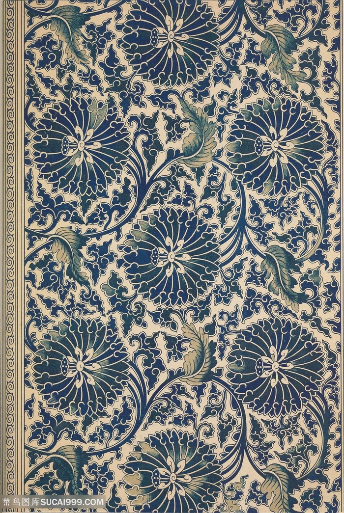 中式重复花纹工笔国画传统纹样集锦中国风图片