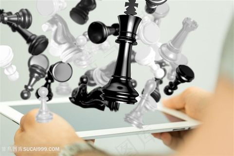 平板电脑上的国际象棋高清图