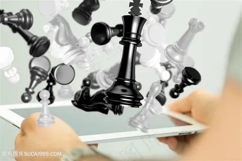 平板电脑上的国际象棋高清图