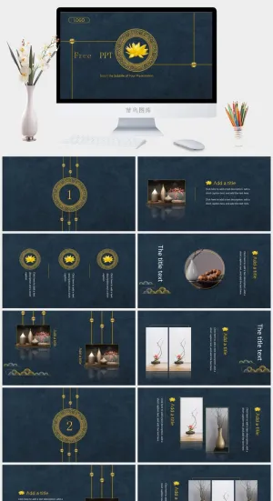 现代创造卡通通用PPT模板预览图