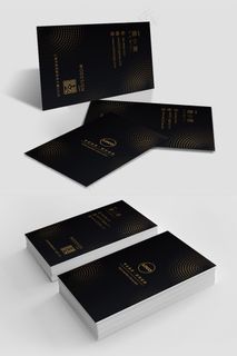 黑色高档简约酒店商务名片设计