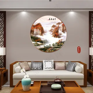 中国风山水花鸟日出帆船紫气东来鸿运当头客厅卧室玄关画酒店装饰画壁画挂画 中国风山水花鸟日出帆船紫气东来鸿运当头客厅卧室玄关画酒店装饰画壁画挂画