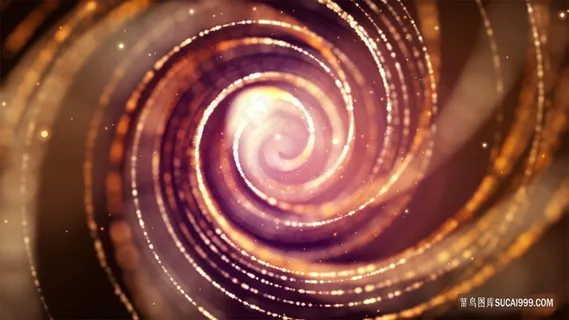 橙色红色渐变螺旋粒子扩散炫光光斑背景