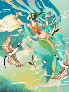 敦煌系列国潮插画