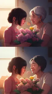 母亲 温馨 节日 爱护 温柔