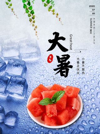 传统节气大暑海报