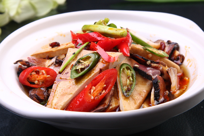 香干腊肉煲 (2)