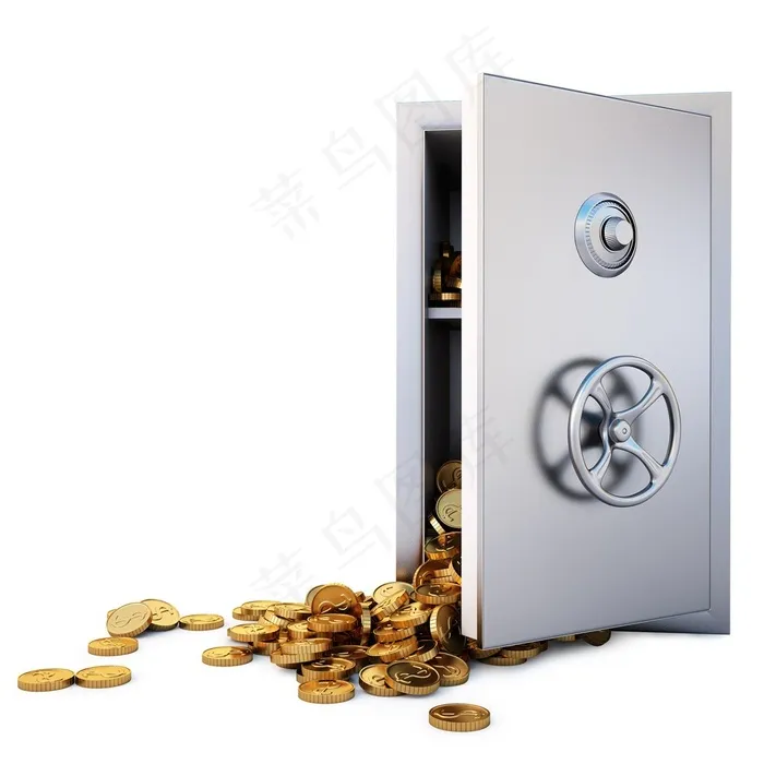 保险柜里的金币图片