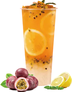 百香柠檬柚子茶