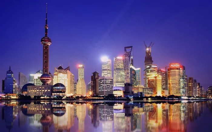 上海夜景图片素材