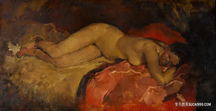 乔治·亨德里克·布雷特纳-裸体躺着