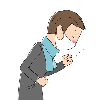 戴口罩咳嗽的男人 戴口罩咳嗽的男人