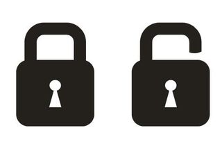 矢量锁头不干胶