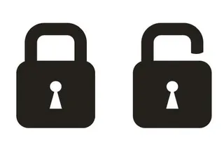 矢量锁头不干胶