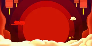 2022虎年新年春节卡通模板喜庆节日背景