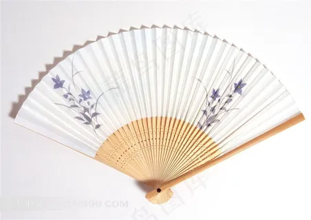 水墨兰花中式折扇图片素材 水墨兰花中式折扇图片素材