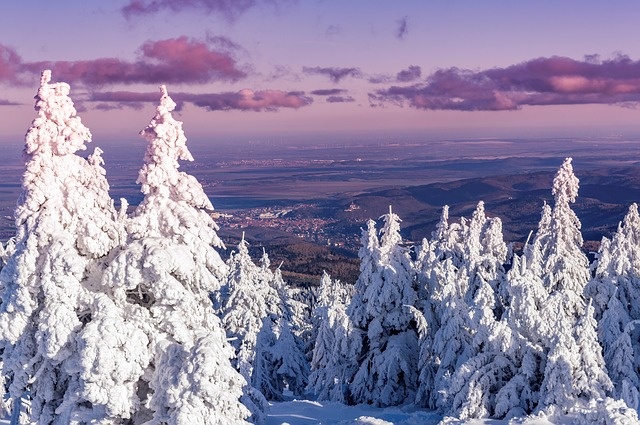 冬天白雪背景风景