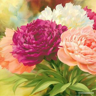 唯美花束高清油画