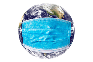 地球戴口罩