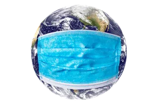 地球戴口罩