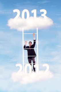 2013创意阶梯商务人物图片