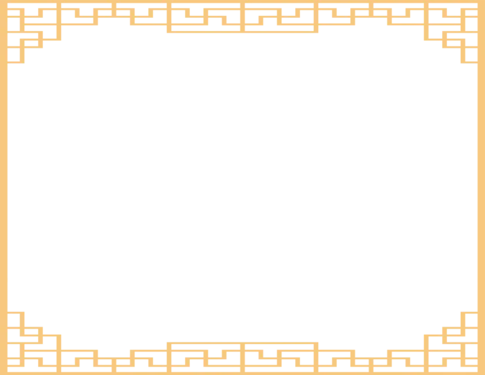 线框素材免扣黄色古风