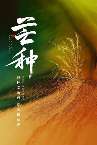 芒种 芒种宣传海报