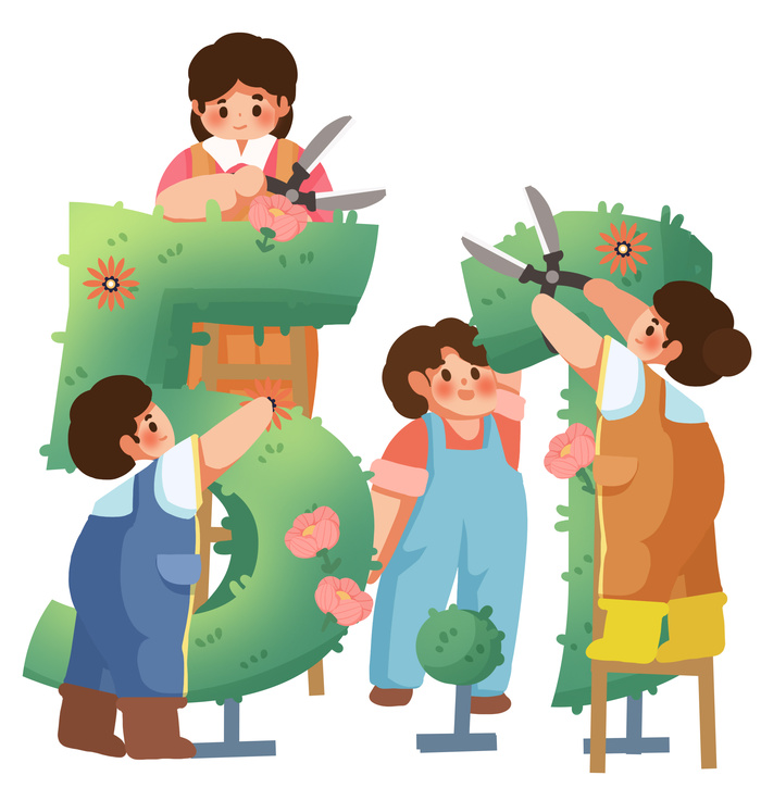 五一劳动节创意劳动场景插画psd模版下载