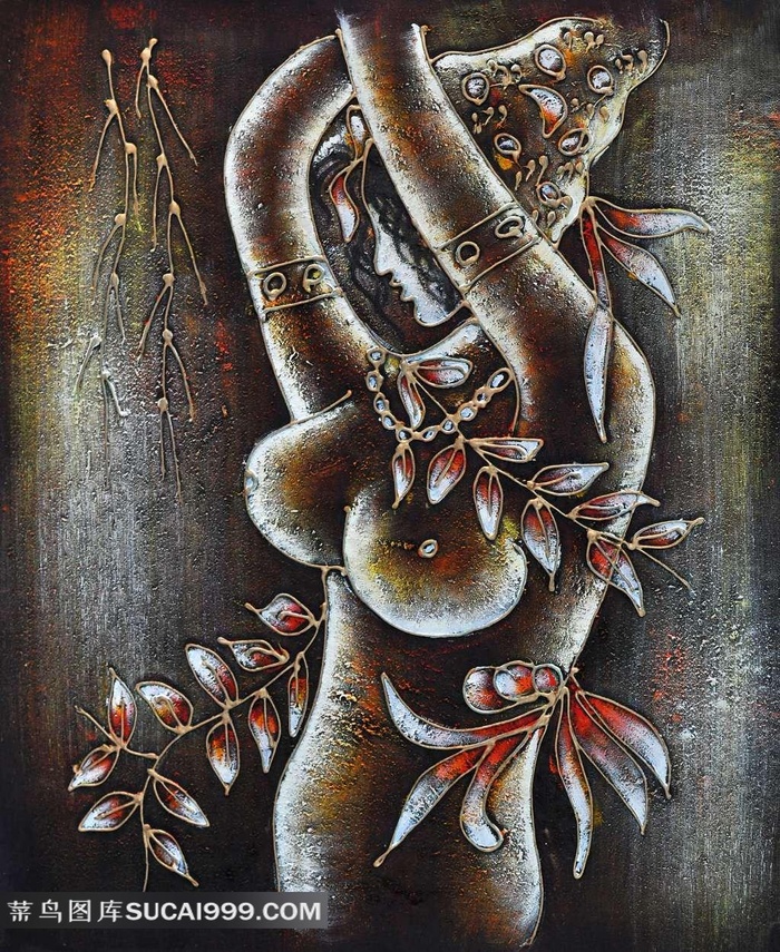 创意抽象裸女装饰画