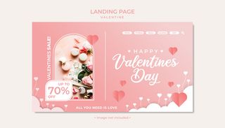 情人节花卉销售粉色背景